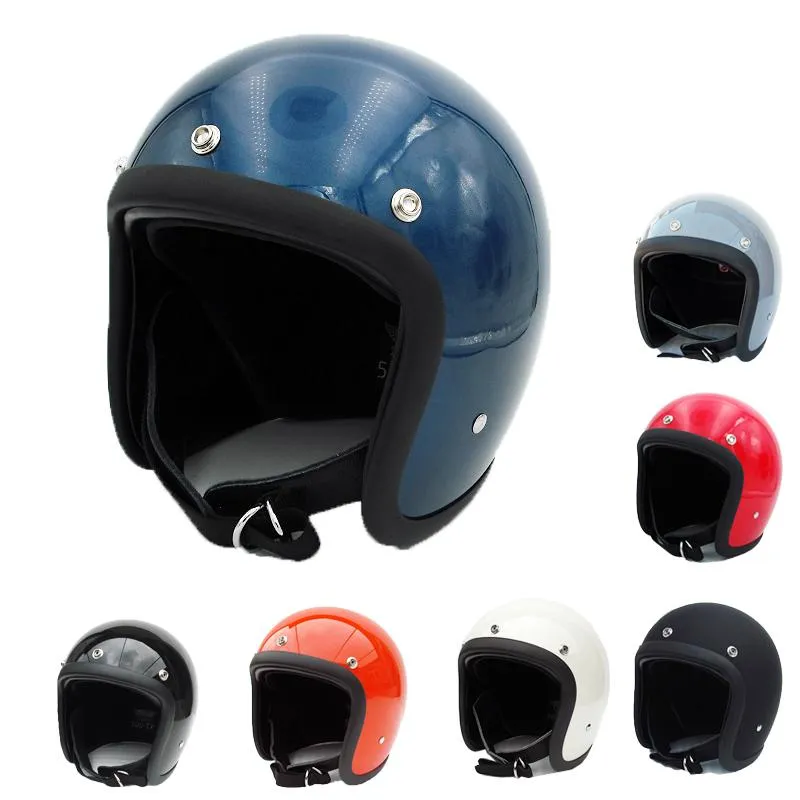 Cascos de motocicleta Casco 500TX 3/4 Cara abierta Ligero Fibra de vidrio ShellMotorcycle