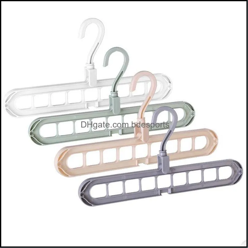 9 Hole Space Saving Hanger 360 Rotating Magic Hanger Multi-function Folding Hanger Wardrobe Drying Clothes Storage 50pcs EEA1420-1