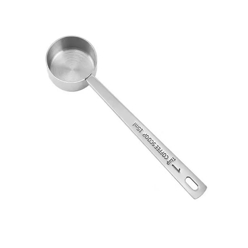 Stainless Steel Coffee Scoop 15ml 30ml Measuring Scoop Spoon Long Handled Metal Measure Spoon Coffee Tea Tools LX4726