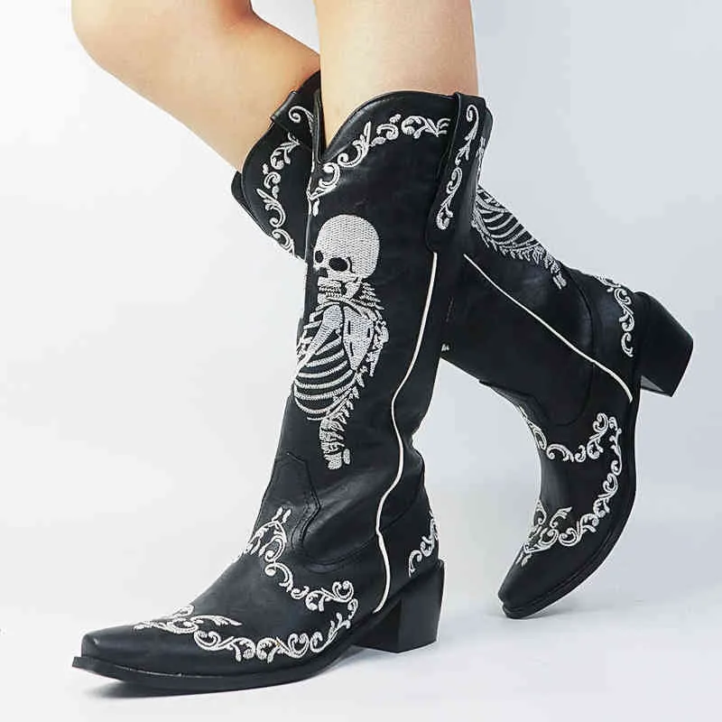Cowgirl Boots Women Corral Women's Deer Skull Overlay Western