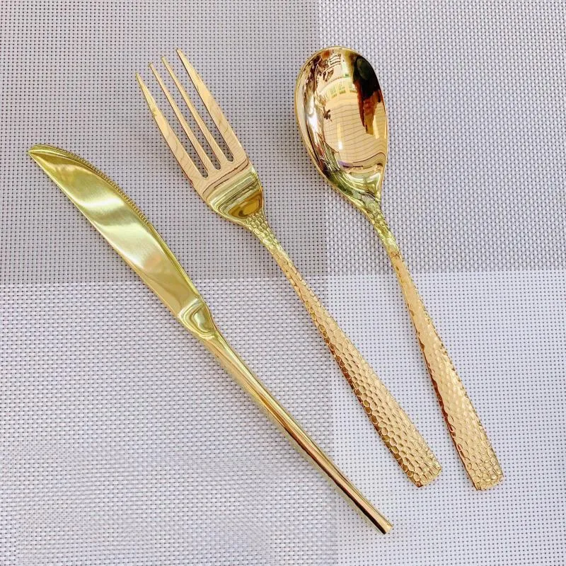 Dinnerware Sets Gold Cutlery Set Stainless Steel Silverware Service For 4 Tableware Home Kitchen Eating UtensilsDinnerware