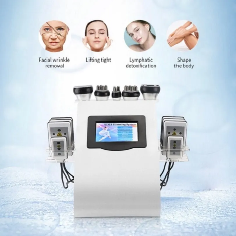 Weight-Loss 8 Pads Body And Radio Frequency Best Professional Vacuum 40K Rf Fat Lipo Laser Ultrasound 6 In 1 Cavitation Machine