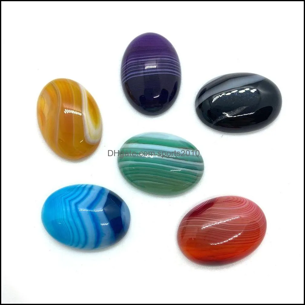 wholesale 20x30mm oval striped agate stone carving cabochon crystal polishing gem healing jewelry diy sports2010