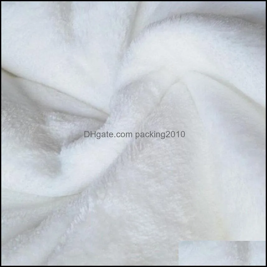 Wholesale! Sublimation Baby Blanket White Blank Soogan Carpets Theramal Transfer Printing Quilts Customized Sublimation Blankets A12