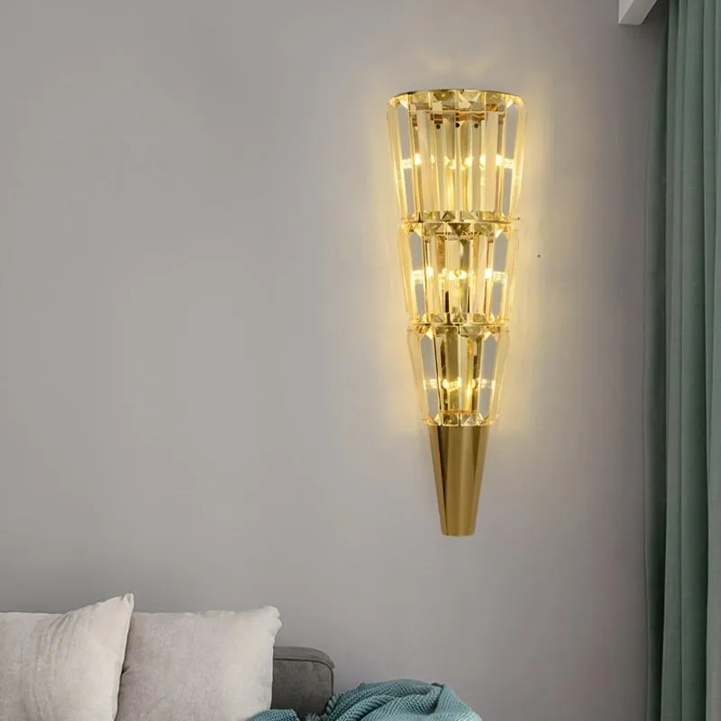 予約中 リビングルームテレビのための壁ランプの豪華な多層クリスタルランプの背景ぶら下がり廊下の照明 バッテリー不要のノイズキャンセル Mcdowellmountaingc Com