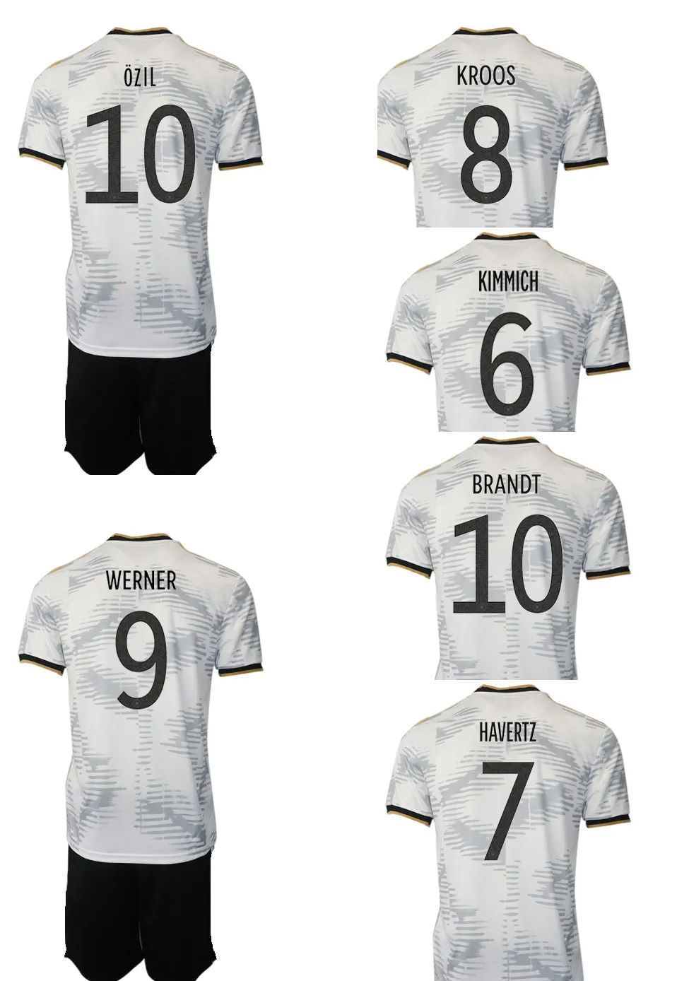 22-23 Jerseys de futebol personalizados sets com shorts yakuda botas locais lojas on-line dropshipp aceita 10 Brandt 9 werner 20 gnaery 5 tah 11 reus 8 kroos custom