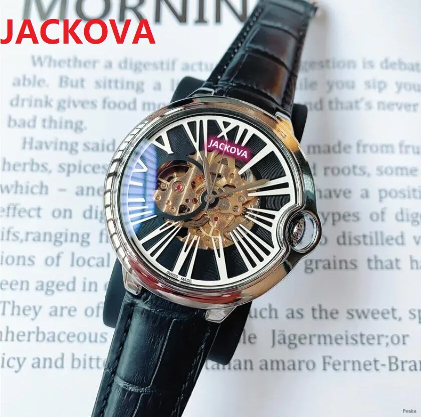 42 -мм мужчин Автоматические механические часы Полный нержавеющая сталь керамические сапфировые наручные часы Супер светящиеся полой скелет знаменитые большие секундометрические часы