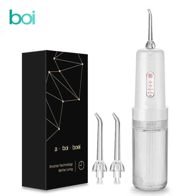 Irrigateur oral à charge rapide USB portable, appareil de nettoyage des dents avec réservoir d'eau transparent, matériau de qualité 220511