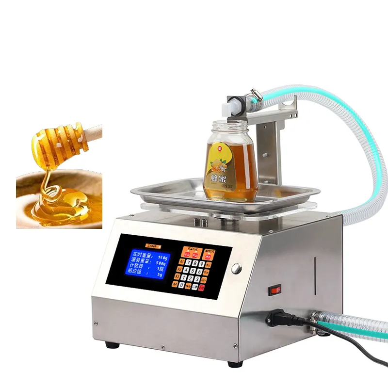 Płynna maszyna do napełniania miodu w Pekinie Pełna automatyczna ilościowa podwójna głowica Ważenie czasowe podrzędne Baijiu jadalny olej pralka