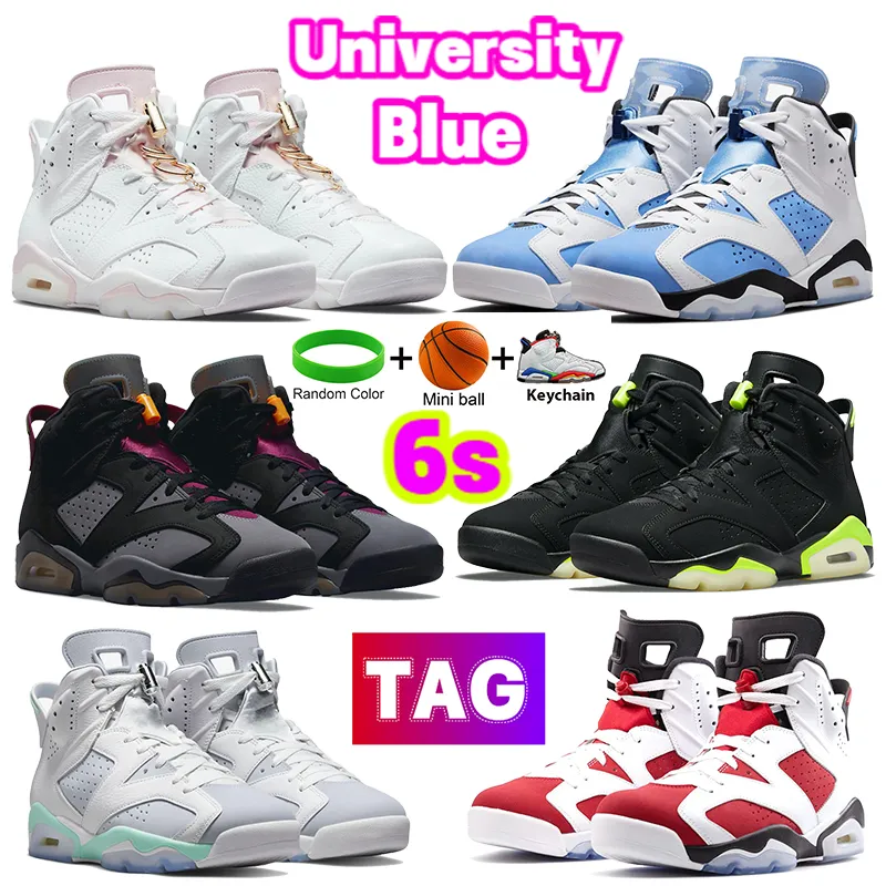 Jumpman 6 Męskie buty do koszykówki 6s Sneakers University Blue Midnight Navy Electric Electric Green Hare Unc White DMP Unc Oreo Men Treners