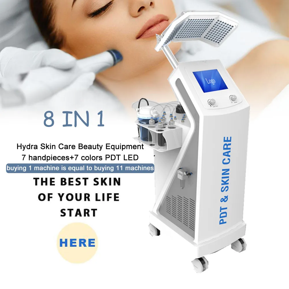 8 in 1 Facial Cleansing Machine Vertical Diamond Microdermabrasion Machine for Acne Treatment Moisturizing Facial Machine