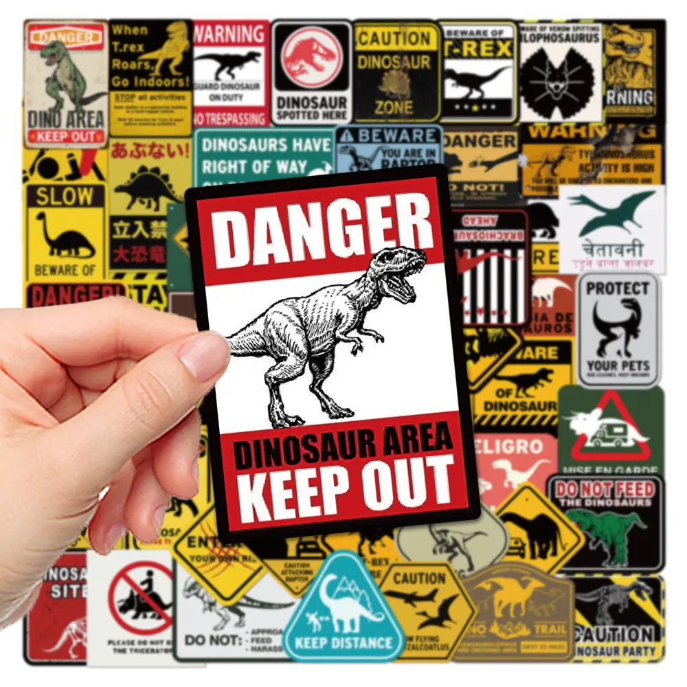 60PCS Skateboard Stickers Jurassic World Signs For Car Baby Scrapbooking Pencil Case Diary Phone Laptop Planner Decoration Book Album Kids Toys DIY Decals