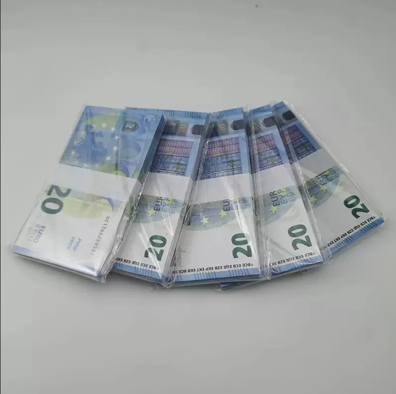 2022 Prop Money Toys Dollar Euro 10 20 50 100 200 500 Commemorative Fake Notes Toy for Kids Christmas Gifts eller Video Film 100 PCS/Packywc0