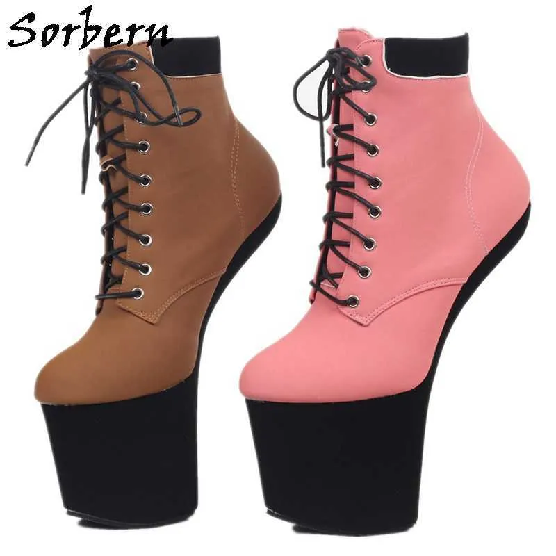 Sorbern خمر مات heelless أحذية النساء الكاحل الجوارب العالية دون كعب منصة سميكة أزياء الألوان البديلة