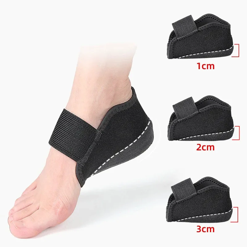 Semelle intérieure d'augmentation de hauteur pour hommes femmes chaussettes de protection de talon en silicone rehaussant les semelles intérieures pour chaussures coussinets de chaussures de levage d'absorption des chocs 220725