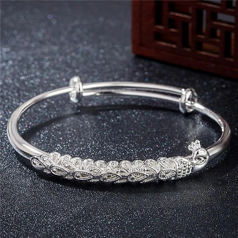 Sterling Silver Bracelet for Women With Beads, Silver Beaded Chain Bra–  annikabella