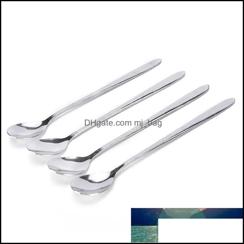 1PCS 16CM Spoon Long Handle Stainless Steel Teaspoon Creative Ice Cream Coffee