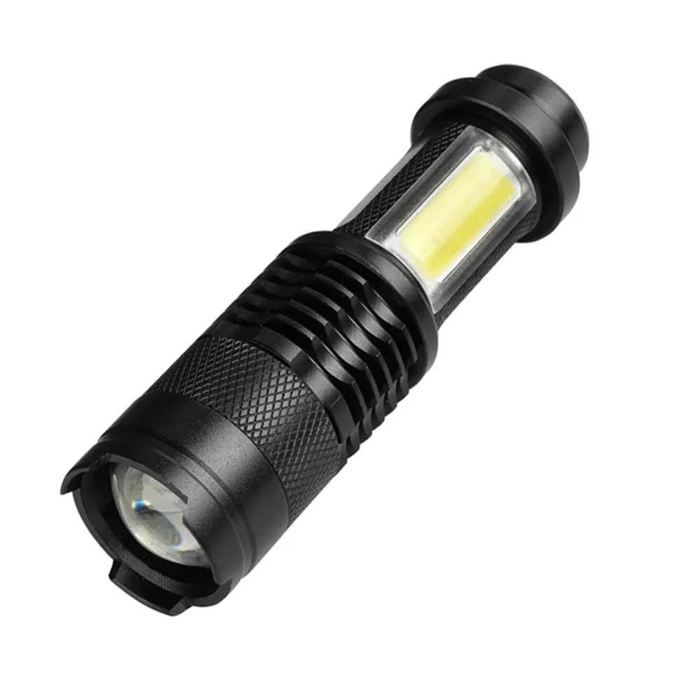 LED Flashlight Dahili Pil Zoomable XP-G Q5 Mini Meşale Lamba Dış Mekan Kamp Fener için Ayarlanabilir Penlight Su Geçirmez