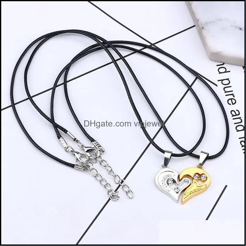 yin yang pendant necklaces couples paired necklaces valentine`s gift for lovers couples jewelry women men necklace vipjewel