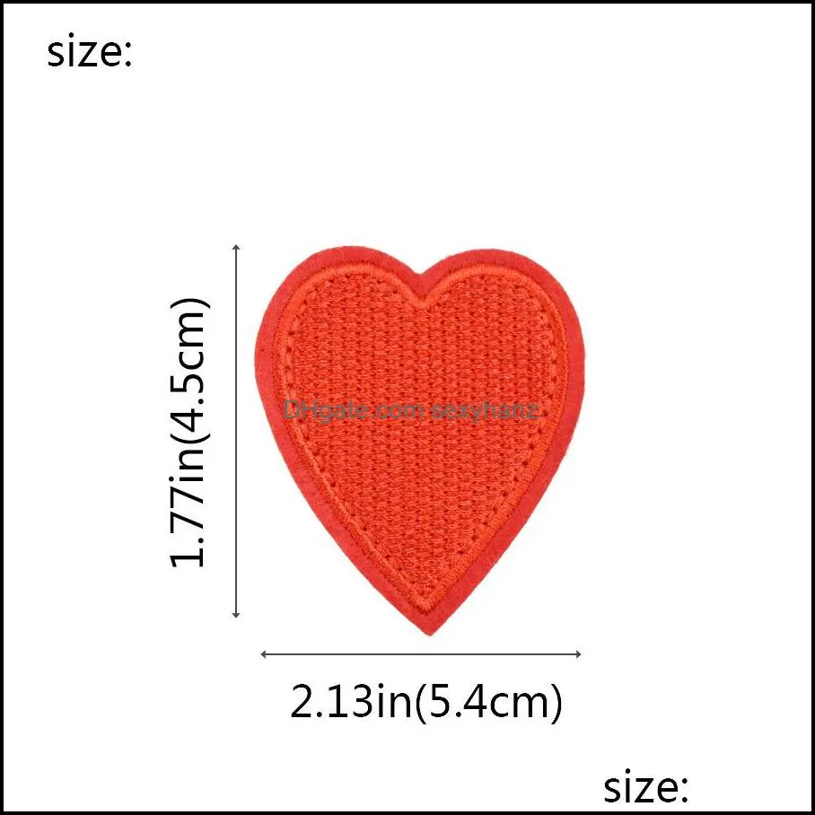 diy red lovees for clothing iron embroidered applique iron ones sewing accessories badge stickers on clothes