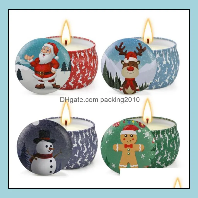 christmas scented candles decoration santa claus snowman cone candles smokeless aroma home wedding party christmas candle new sn2915