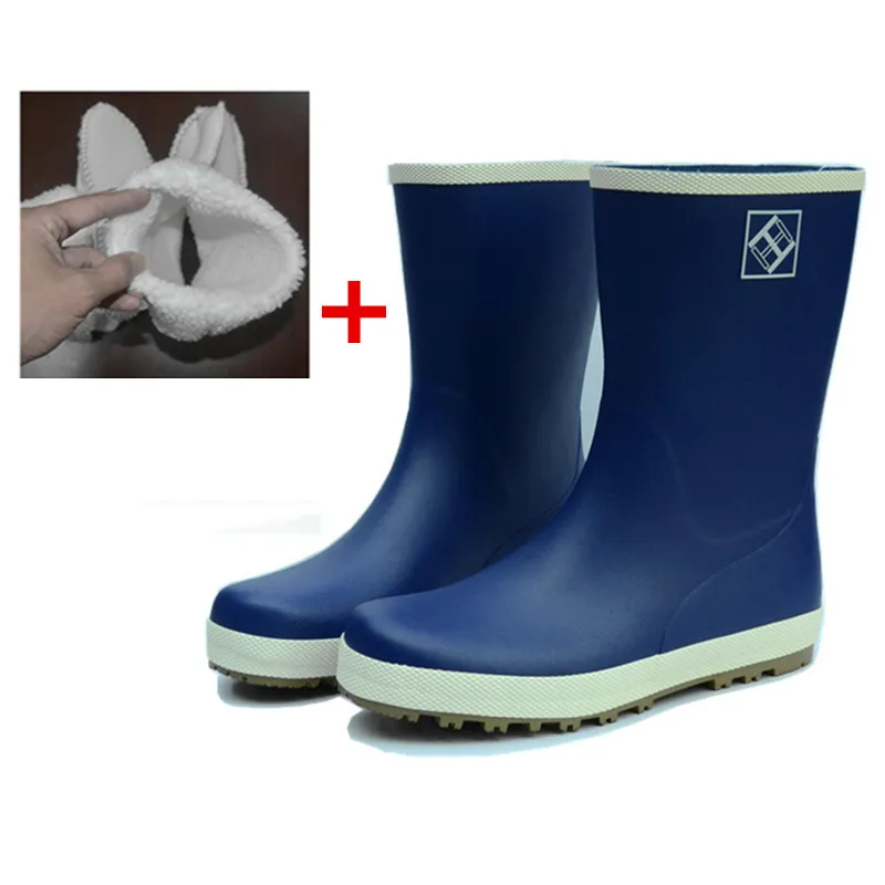 New Rubber Fishing Boots Men Rain Boots Black Gumboots With Liner Anti Slip  Waterproof Shoes Winter Galoshes From Tianjinbusiness, $41.44