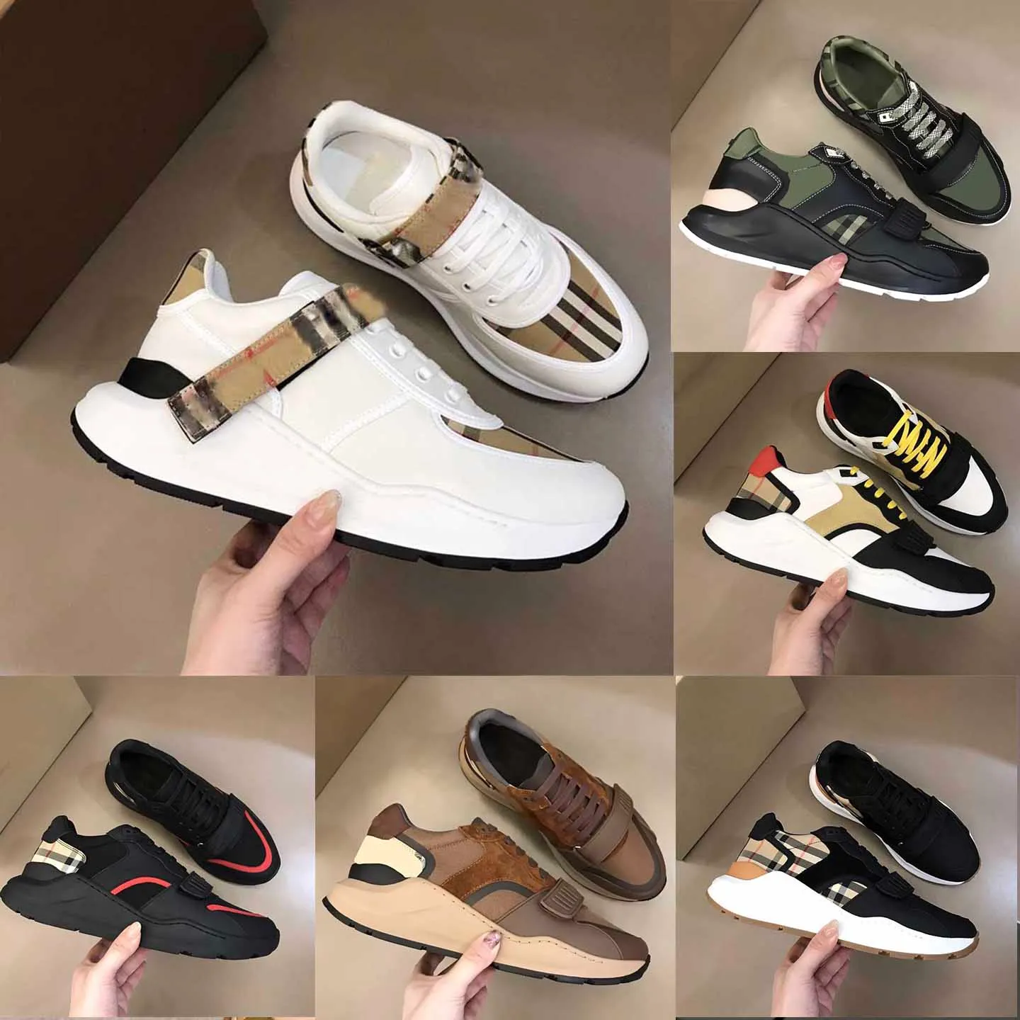 Designer Sneakers Striped Vintage Casual Chaussures Femmes Hommes Baskets Saison Shades Lace-up Sneaker Fashion Platform Shoe