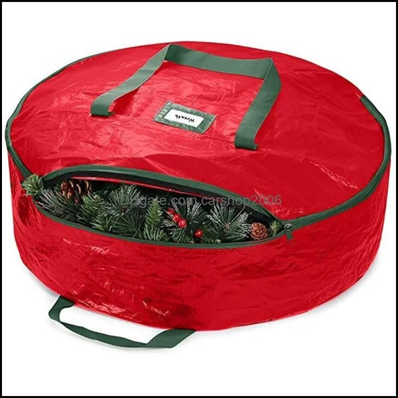 Storage Bags Christmas Wreath Bag PE Pock Home Office Collect Container