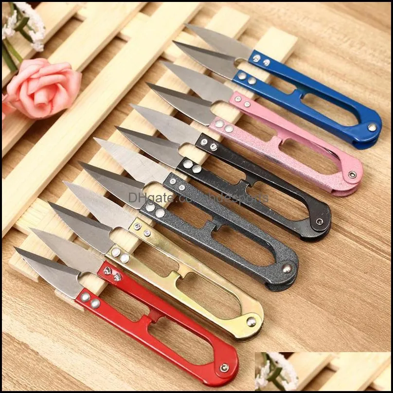 High Quality U-shaped Trimming Scissors Multicolor Useful Thread Scissors For Cross Stitch Multi Purpose Household Scissors