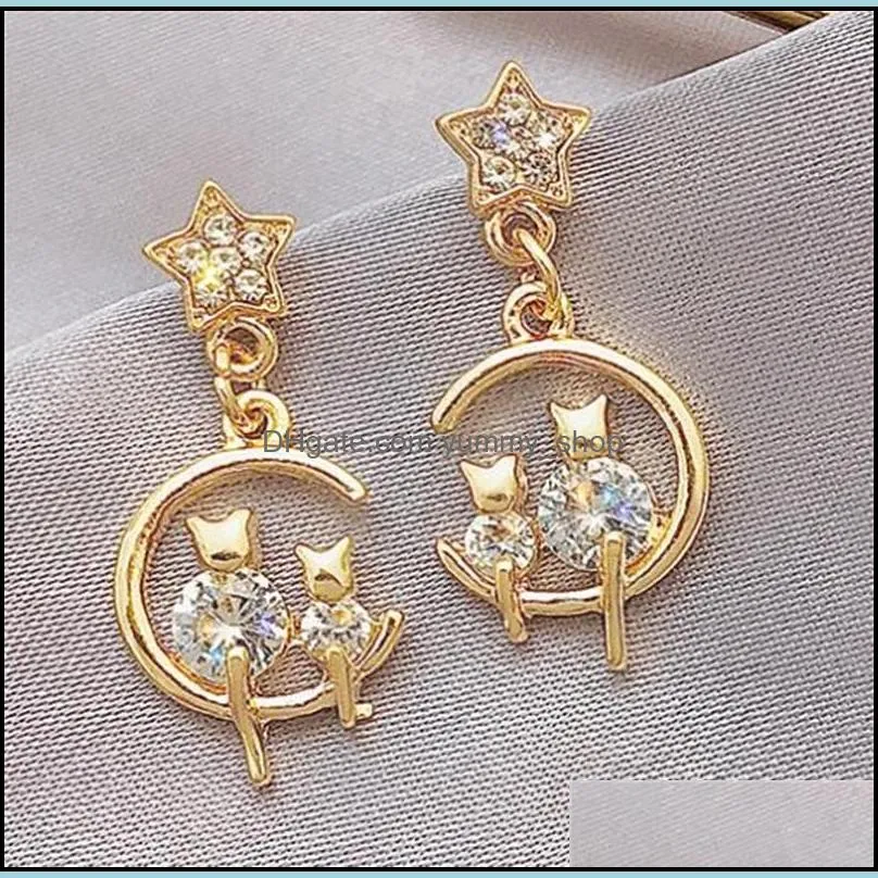 925 Sterling Silver Fan Shaped Skirt Dress Women Dangle Earrings Valentines Day Gift Wedding Jewelry High Quanli 98 O2