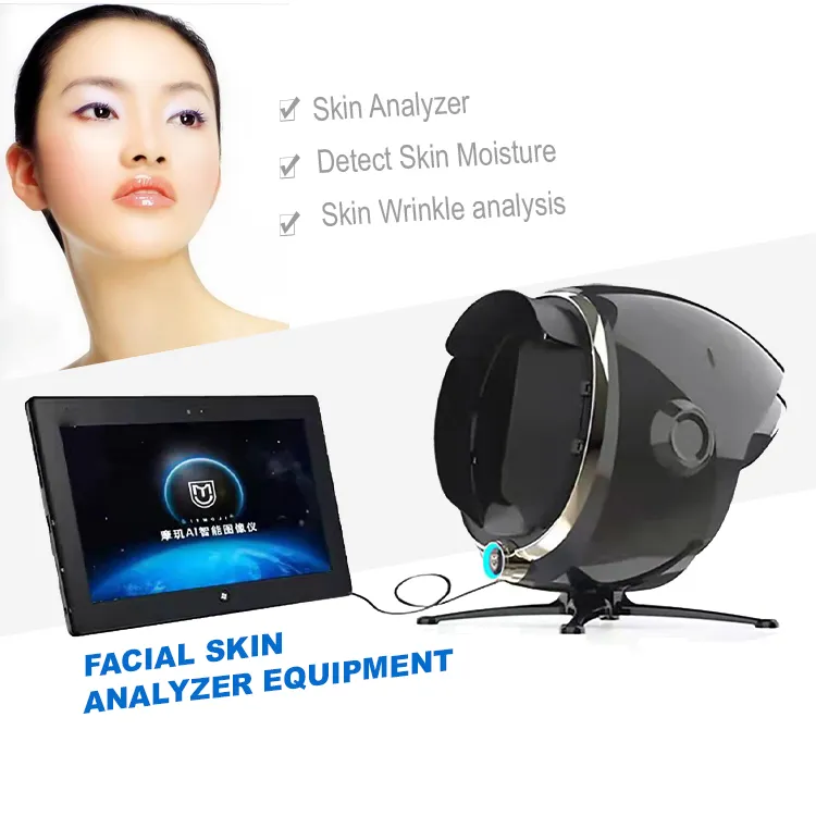 2022 de ponta 8 varredura profissional Face Digital 4D 8D Smart Mirror Scanner Facial Skin Analyzer Face Visia Análise