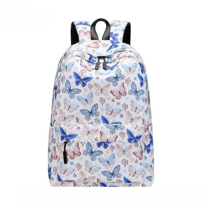 Sacs d'école petite fille sac à dos sacs à dos en Nylon imperméables imprimé papillon sac d'étudiant 3-12 ans grande capacité enfants