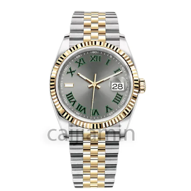 Caijiamin- Relógio masculino 36/41mm Relógio mecânico automático prata/ouro 904L pulseira de aço inoxidável relógio da moda