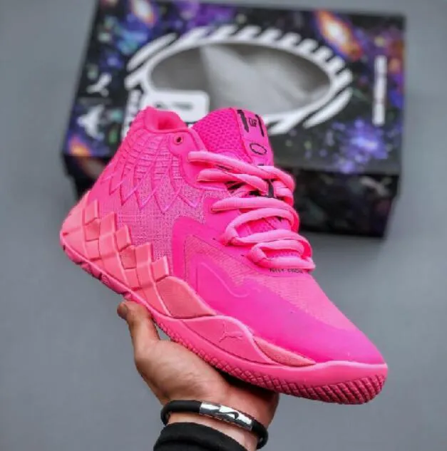 Lamelo Ball Queen City Men Basketball Shoes Sales MB1 Purple Glimmer Pink Green Black High Quality Sport Shoe Trainner Sneakers Storlek 7-12.5 A47