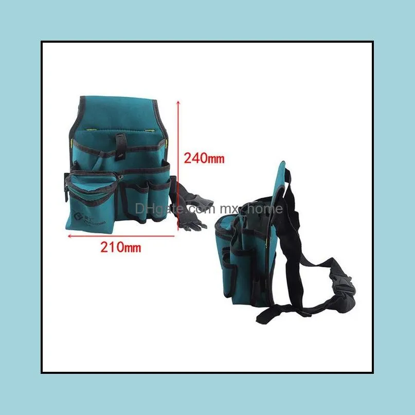 Wholesale-Multifunctional Tool Bag Waist Hanging Bag with Belt for Electrician Durable Waterproof Oxford Cloth F type