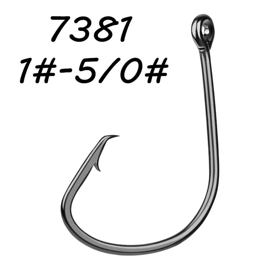 200pcs Lot 1# -5 0# SZ-7381 Sport Circle Hook High Carbon Steel Hooks Hooks Pesca Tackle Associory B7 11316H