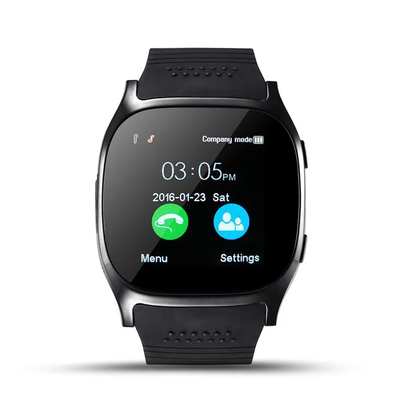T8 GPS Smart Watch Bluetooth Passometer Sports Tracker Smart Watch Witch With Camera Slot Slot Camera Smart Bracelet para iOS A231s