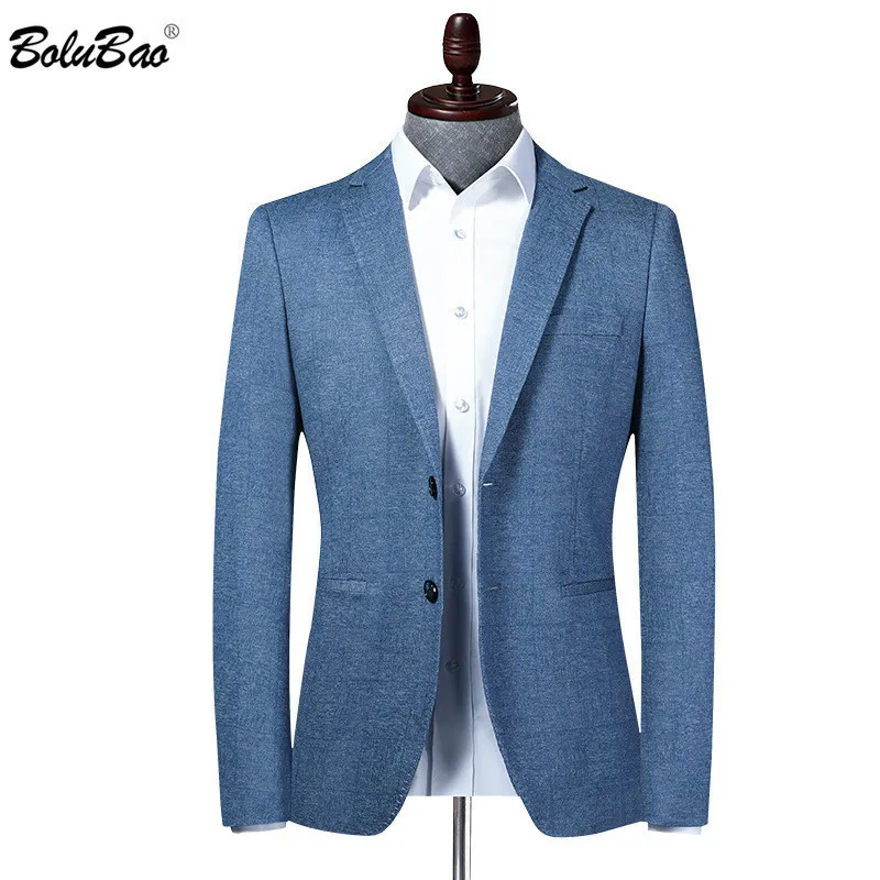 BOLUBAO Brand Men Blazer Mens Slim Fit Turndown Collar Suit Jacket Business Style Fashion Office Male Dress Blazers 201104