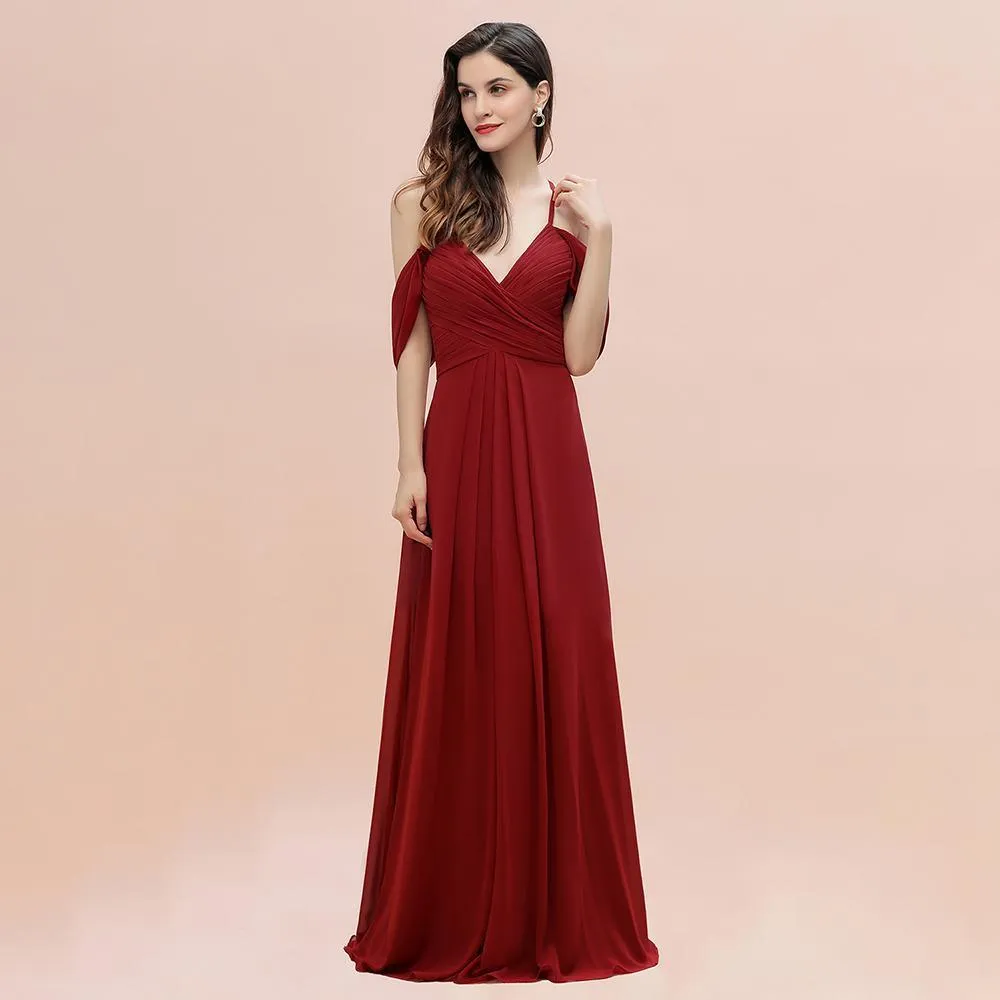 apple red bridesmaid dresses cheap Long Sleeveless Mismatched Red Bridesmaid Dresses Wedding Guest Dress