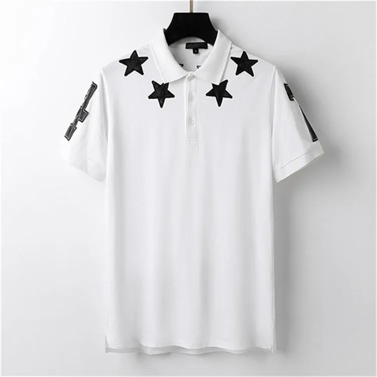 2022 Designer Stripe Polo Camisetas T Camisetas de cobra Polo de cobra ABELA FLORAL MENS High Street Fashion Horse Polo Luxury T-Shirt V00030
