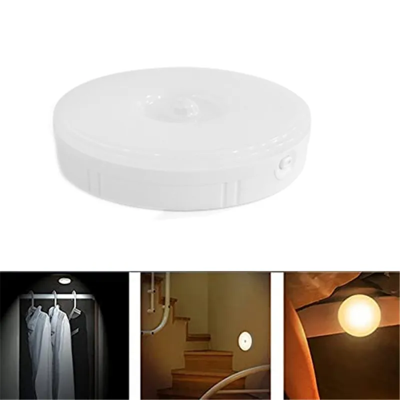 Lampada da parete con sensore di movimento PIR a luce notturna a LED, ricaricabile tramite USB, dimmerabile, illuminazione per armadio per armadio da cucina della camera da letto