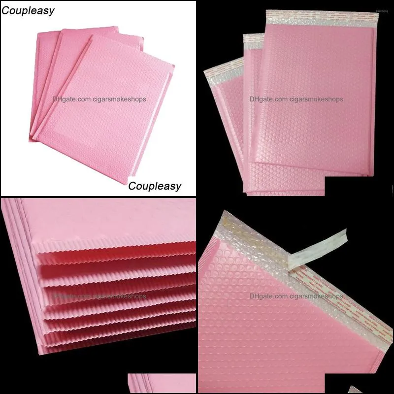 50Pcs 3 sizes Pink Plastic Bubble Bag Self Sealing Bubble Envelope Waterproof Poly Mailer Shipping Mailing Bags Business Supply1