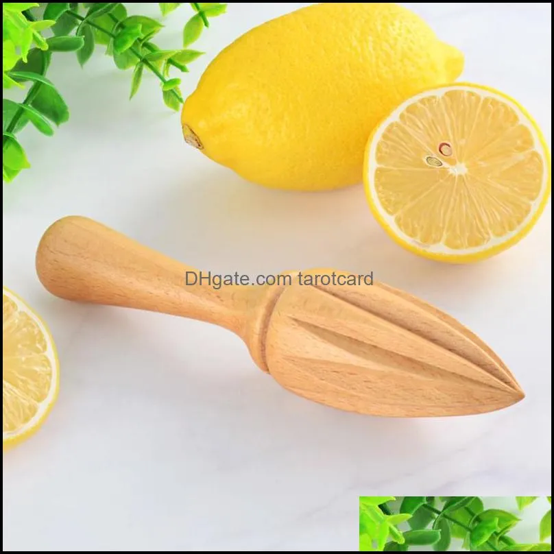 Beech Lemon Juicer Manually Wooden Lemon Squeezer Orange Citrus Juice Extractor Lemon Reamer Without Lacquer Wax