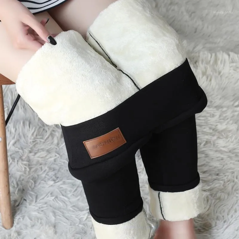 Leggings da donna Winter Plus Size S-5XL Pantaloni caldi in velluto 2022 Comfort a vita alta Mantieni i leggings flessibili