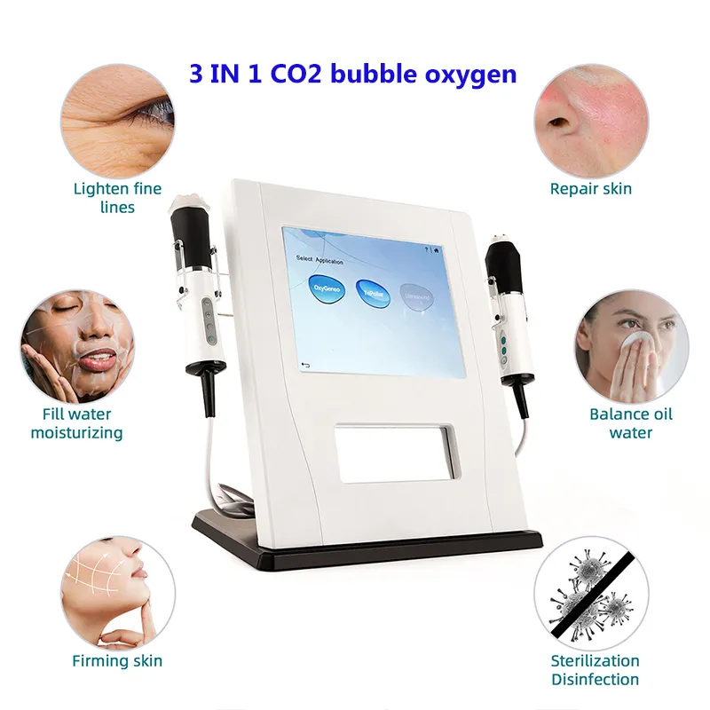 3 in 1 Oxygen Jet Peel Facial Machine with RF Technology and Ultrasound ...