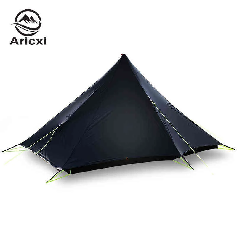 Aricxi Hide 1 Outdoor Black Sultralight Camping Tent 1 человек 3 сезон Профессионал 20D Silnylon Bless Tent H220419