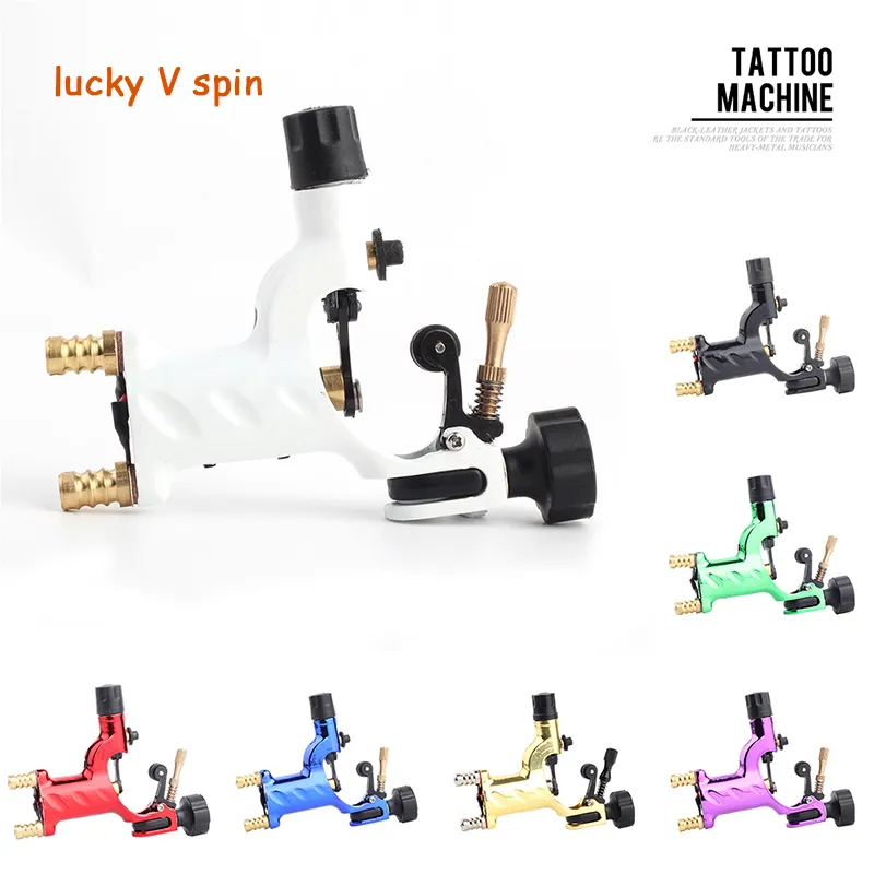 Luck v spin Rotary Tattoo Machine Shader Liner 7 Colors Assorted Tatoo Motor Gun Kits Supply For Artists 220617