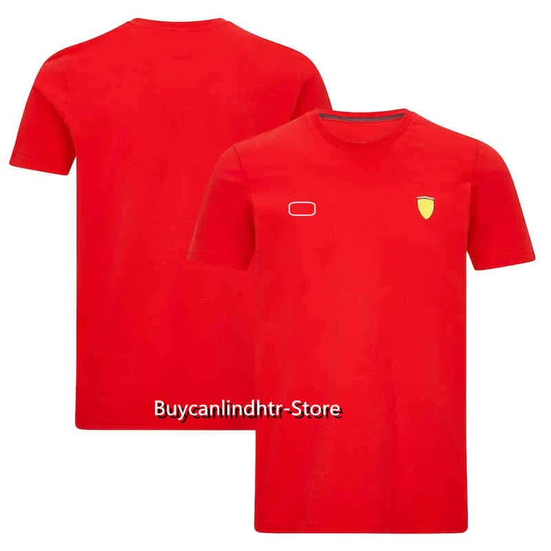 2022 nouvelle combinaison de course F1 T-shirt personnalisé rouge à manches courtes uniforme d'équipe revers haut à séchage rapide DLUL