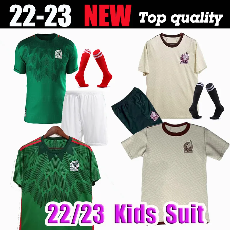 Kids Suit Kit 2022 2023 Mexico Soccer Jersey Green NEW National Copa