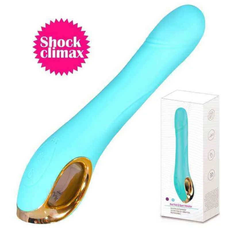 NXY Dildos G-Spot Dildo Vibrator 여성 섹스 토이 원 클릭 오르가즘 강력한 진동 Clitoris 자극 자위 제품 0328